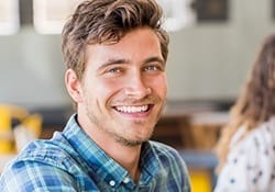 Young man with flawless smile