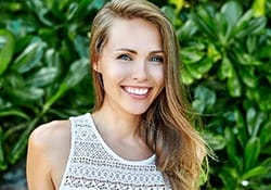 Young woman smiling with direct bonding in Downers Grove