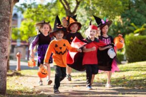 Kids going trick-and-treating